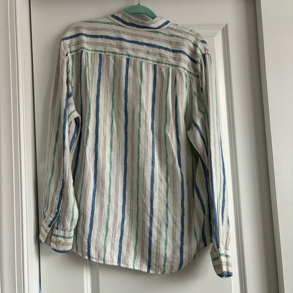 Tommy Bahama Striped Linen Button Down Shirt Sz M Resort - Picture 3 of 7